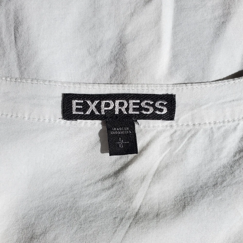 Express Women's Ruffle Blouse, White (Size L) - Picture 4 of 7